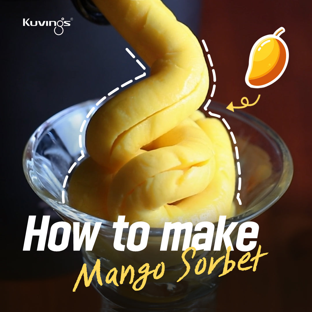 Hausgemachtes Mango-Sorbet
